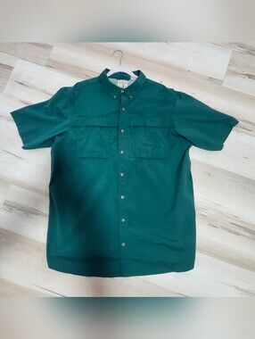 RedHead Emerald Green Short-Sleeve Button-Down Utility Shirt